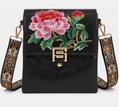 Vamyra Women's Black Floral Vertical Sling Bag